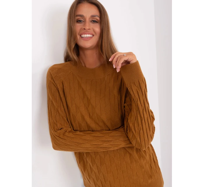 Dámsky sveter AT SW 2326.37X Svetlo hnedý - FPrice