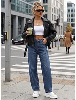 Jeansy damskie fit niebieskie model 22324256 - FashionStreet Jeansy damskie fit niebieskie model 22324256 - FashionStreet