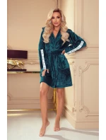 Krátky dámsky župan De Lafense 626 Abigail, kapucňa