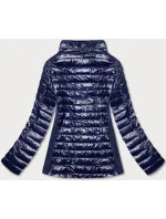 Tmavomodrá dámska lesklá bunda (7210-99) Tmavomodrá dámska lesklá bunda (7210-99)