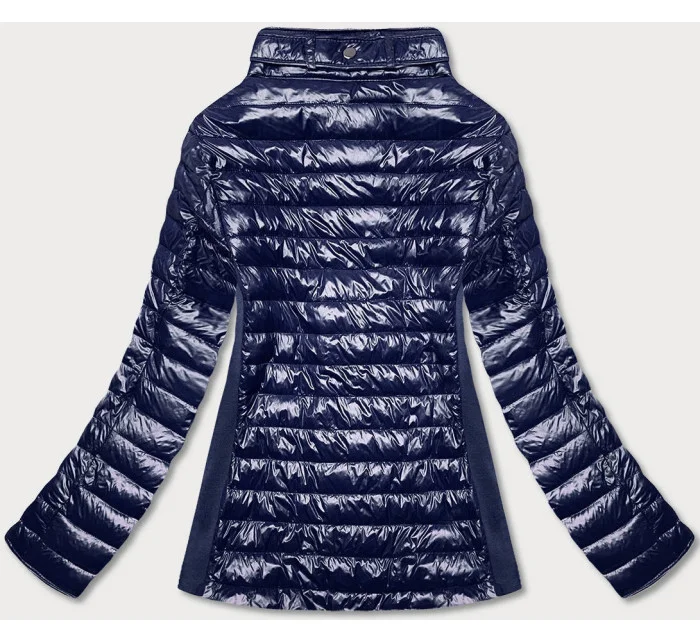 Tmavomodrá dámska lesklá bunda (7210-99) Tmavomodrá dámska lesklá bunda (7210-99)