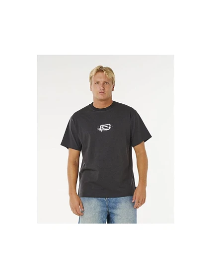Pánske tričko RIP CURL Medina Inner Vision Spray Tee, čierne Pánske tričko RIP CURL Medina Inner Vision Spray Tee, čierne