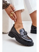 Lakované Dámské Mokasíny model 21671936 Černé - VINCEZA
