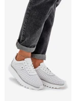 Kožené Sportovní Boty Na Platformě S D&A Bílé model 21686182 - S.Barski