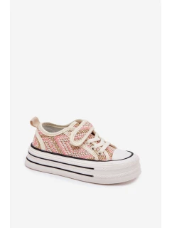 Dívčí Tenisky Na Suchý Zip Růžové model 21700979 - Boto