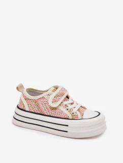 Dívčí Tenisky Na Suchý Zip Růžové model 21700979 - Boto