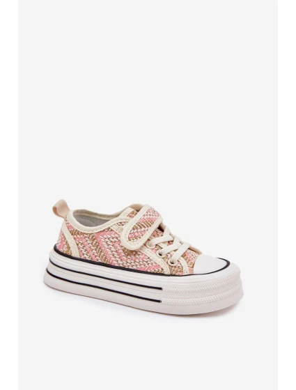Dívčí Tenisky Na Suchý Zip Růžové model 21700979 - Boto