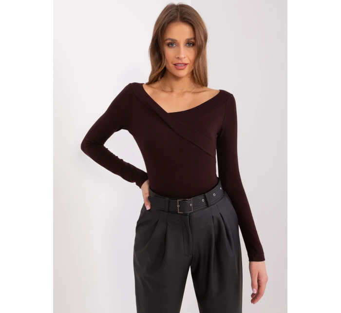 Blúzka EM BZ 785.32P tmavohnedá