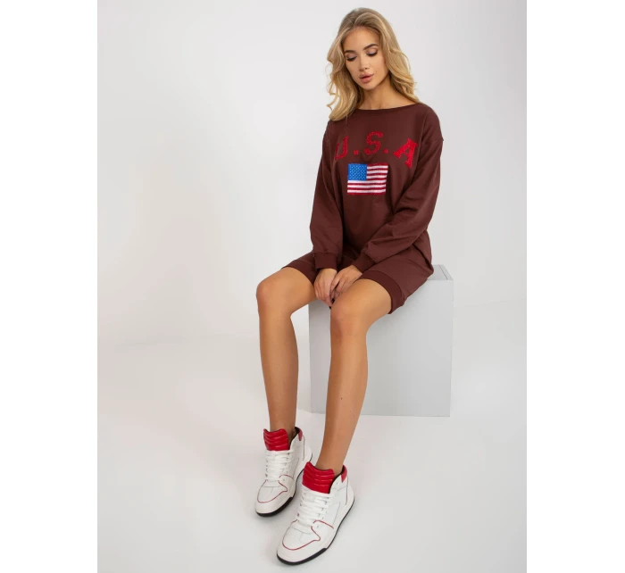 Mikina VI BL 3192.23P tmavo hnedá