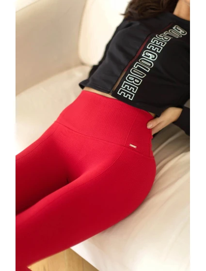 Dámske legíny Seamless Balance Ski Patrol červené - GoldBee