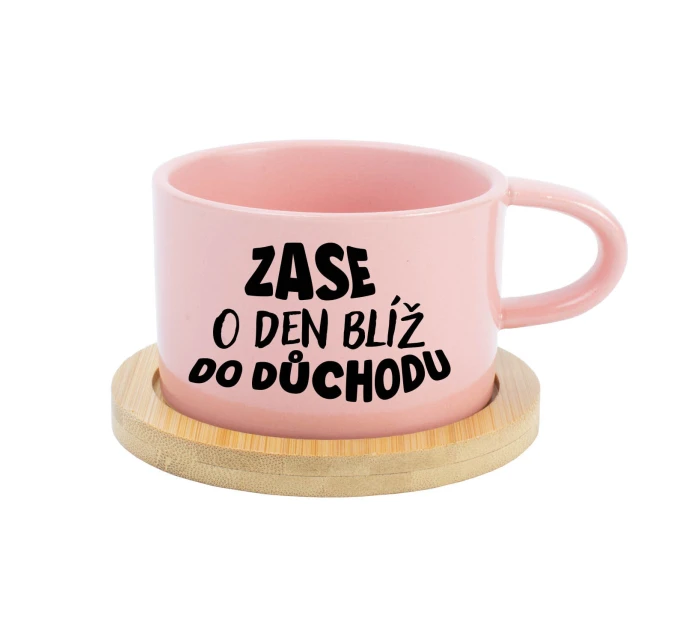 ONE DAY CLOSER TO HOME - ružový pohár na makrónky 200 ml