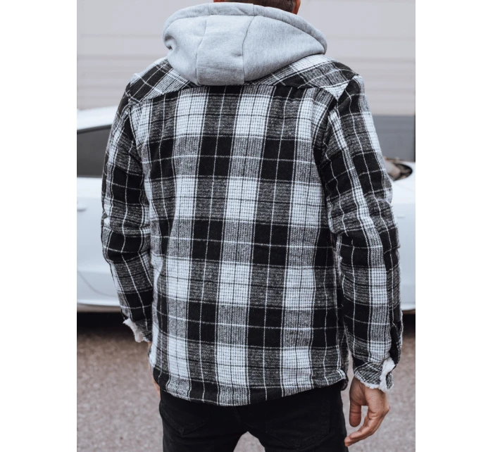 Pánska zateplená bunda s kapucňou čierna FashionStreet TX4956