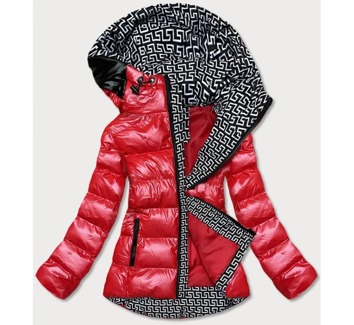 METALICZNA KURTKA DAMSKA Z KAPTUREM CZERWONA model 21243049 - SPEED.A METALICZNA KURTKA DAMSKA Z KAPTUREM CZERWONA model 21243049 - SPEED.A
