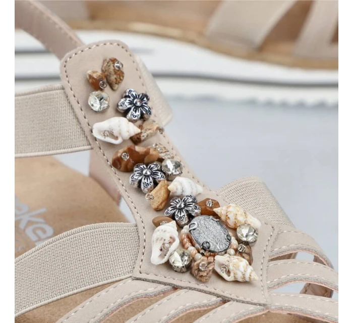 Pohodlné sandále Rieker W RKR680 beige