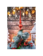 VRCHOL VIANOČNÉHO STROMČEKA 25 CM VYSOKÝ ČERVENÝ