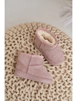 Dziecięce Ocieplane Botki Śniegowce Różowe Gooby