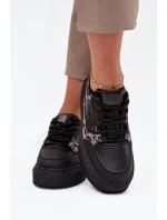 Damskie Sneakersy Na Platformie Big Star SS274358 Panterka Czarne Damskie Sneakersy Na Platformie Big Star SS274358 Panterka Czarne