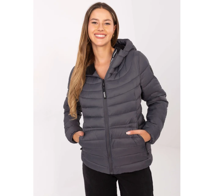 Bunda D50092XB44554A3 grafitová Bunda D50092XB44554A3 grafitová