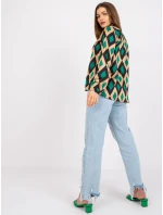 Blúzka DHJ BZ 15256.53P čierna a zelená Blúzka DHJ BZ 15256.53P čierna a zelená