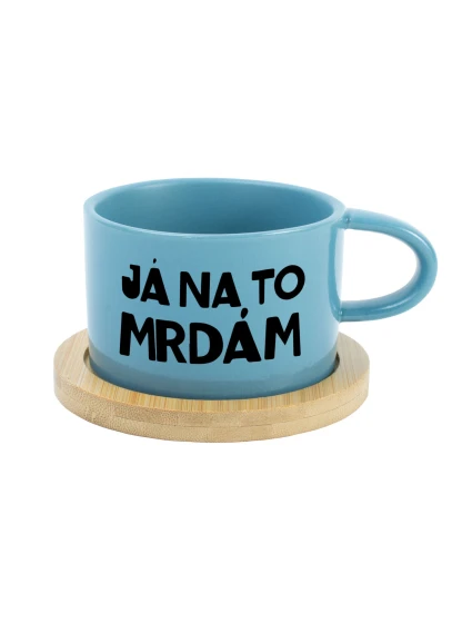 JÁ NA TO MRDÁM - modrý hrníček makronka 200 ml