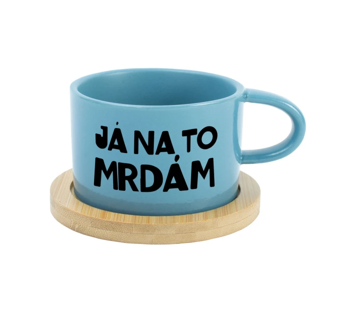 JÁ NA TO MRDÁM - modrý hrníček makronka 200 ml