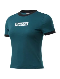 Dámske krátke tričko FK6679 tmavo zelené - Reebok