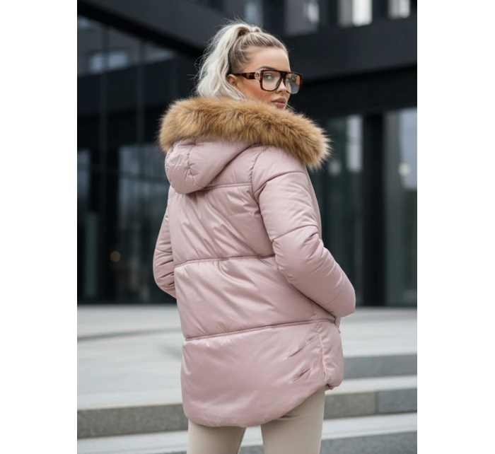 Dámská prošívaná zimní bunda pink Dstreet model 21995499 - FashionStreet Dámská prošívaná zimní bunda pink Dstreet model 21995499 - FashionStreet