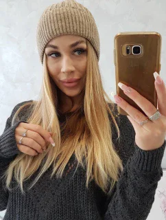 Tenká čepice  tmavě béžová model 18750411 - K-Fashion
