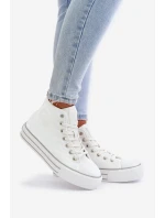 Zateplené dámské tenisky na platformě model 21675260 bílé - Big Star Shoes