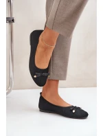 Siateczkowe Baleriny Z Kokardką Czarne Bianila Siateczkowe Baleriny Z Kokardką Czarne Bianila