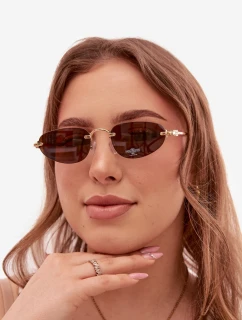 Dámské sluneční brýle tmavě hnědé