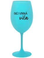 (NE)VINNÁ VÍLA - tyrkysový pohár na víno 350 ml