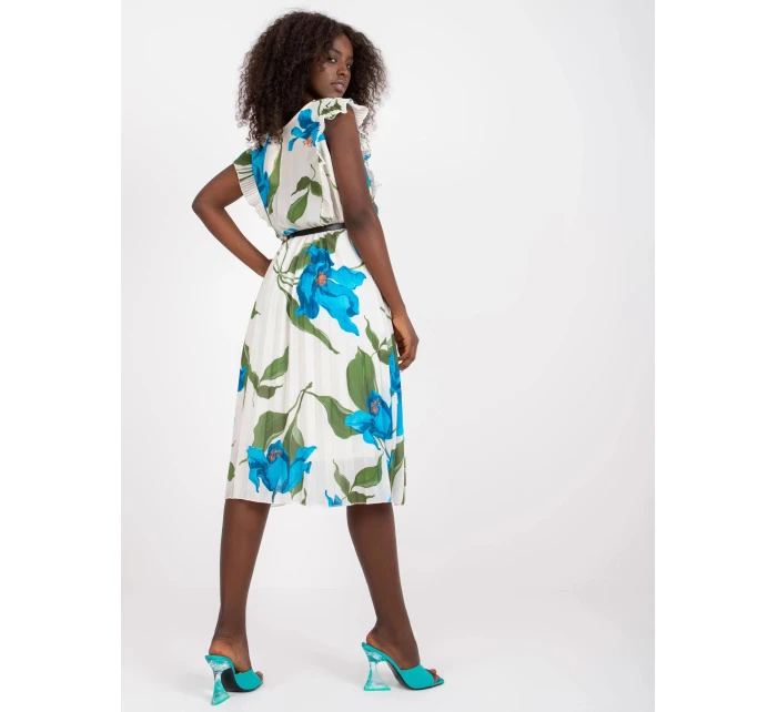 Dámske šaty DHJ SK N13198 2.64P modrá a biela - FPrice Dámske šaty DHJ SK N13198 2.64P modrá a biela - FPrice