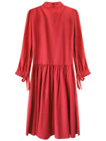 Červené dámské šaty s stojáčkem model 7186431 - INPRESS