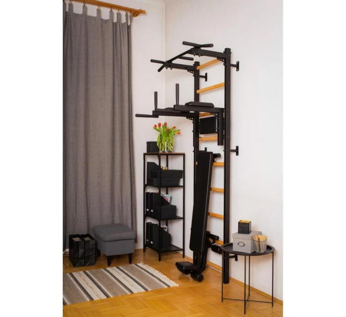 GYMNASTICKÝ REBRÍK S HRAZDOU NA CVIČENIE, ZÁBRADLÍM A LAVIČKOU 723B