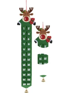 PLSTENÝ ZELENÝ SOBÍ ADVENTNÝ KALENDÁR