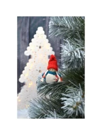 DEKORATÍVNA BÁBIKA S TAŠKOU MODRÉ DIEVČA 7,5 CM