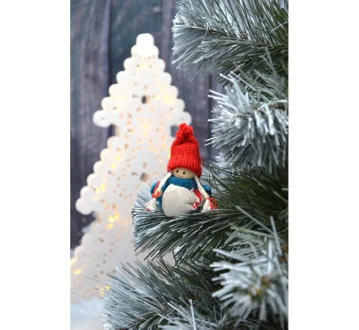 DEKORATÍVNA BÁBIKA S TAŠKOU MODRÉ DIEVČA 7,5 CM