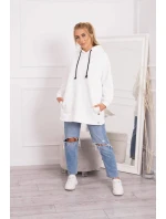 Zateplená mikina se zapínáním na druky ecru Zateplená mikina se zapínáním na druky ecru