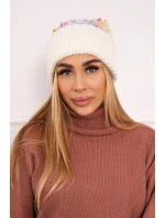 Bublinková čiapka K219 ecru