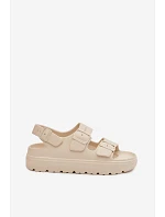 Dámské pěnové sandály na platformě Big Star TT274A032 světle béžové Dámské pěnové sandály na platformě Big Star TT274A032 světle béžové