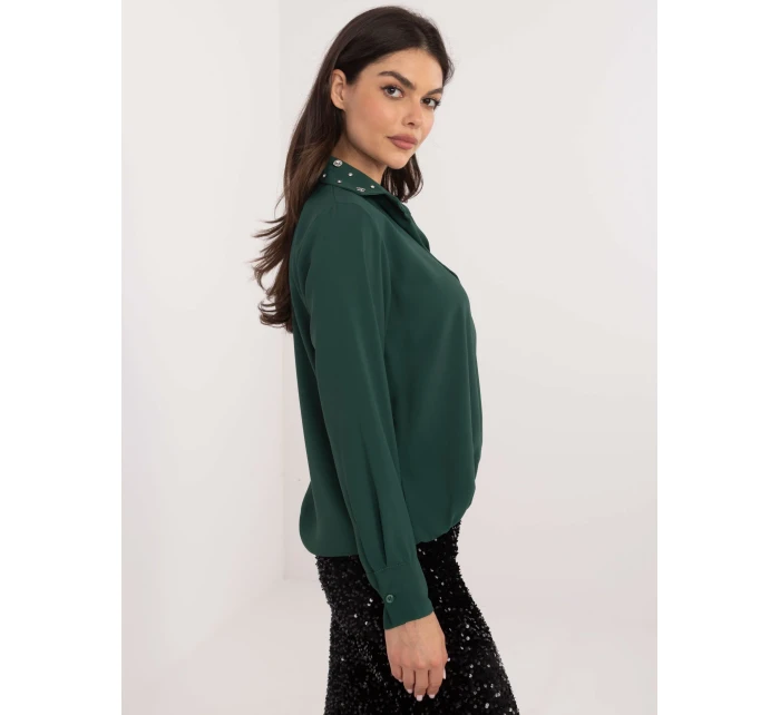 Košeľa DHJ KS 15260.96 tmavozelená