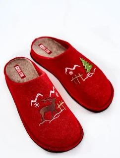 Domácí pantofle Big Star KK276017 Červeno-béžová