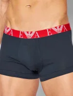 Pánske trenírky - 111357 2R715 97010 - biela/červená/tm.modrá - Emporio Armani