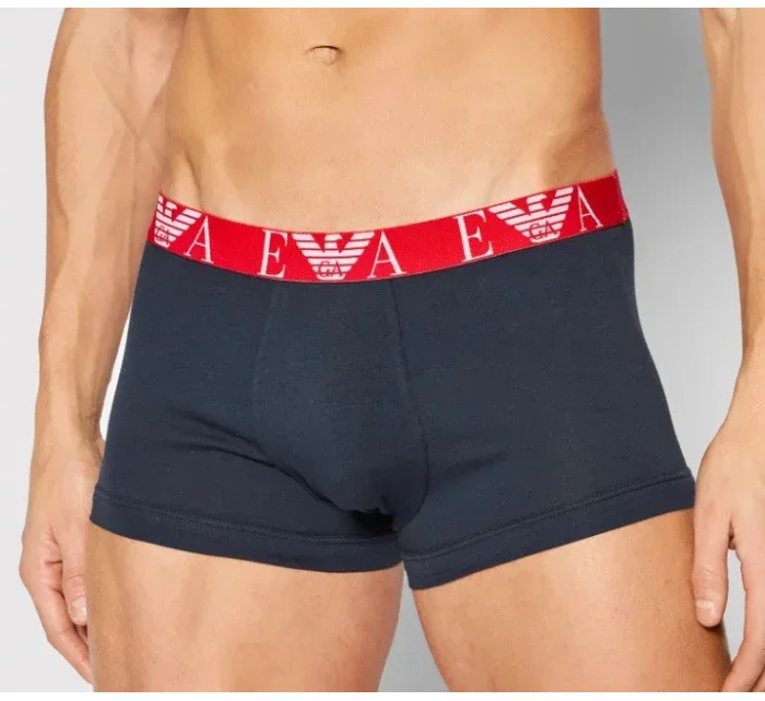 Pánske trenírky - 111357 2R715 97010 - biela/červená/tm.modrá - Emporio Armani