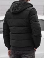 Pánská prošívaná zimní bunda s kapucí černá Dstreet model 21980218 - FashionStreet Pánská prošívaná zimní bunda s kapucí černá Dstreet model 21980218 - FashionStreet