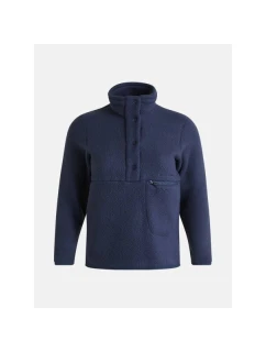 Mikina Peak Performance W Fleece Snap T Neck modrá