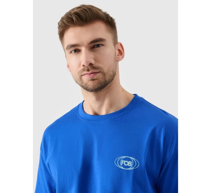 Pánske tričko oversize s potlačou 4F 4FRSS24TTSHM2535-36S