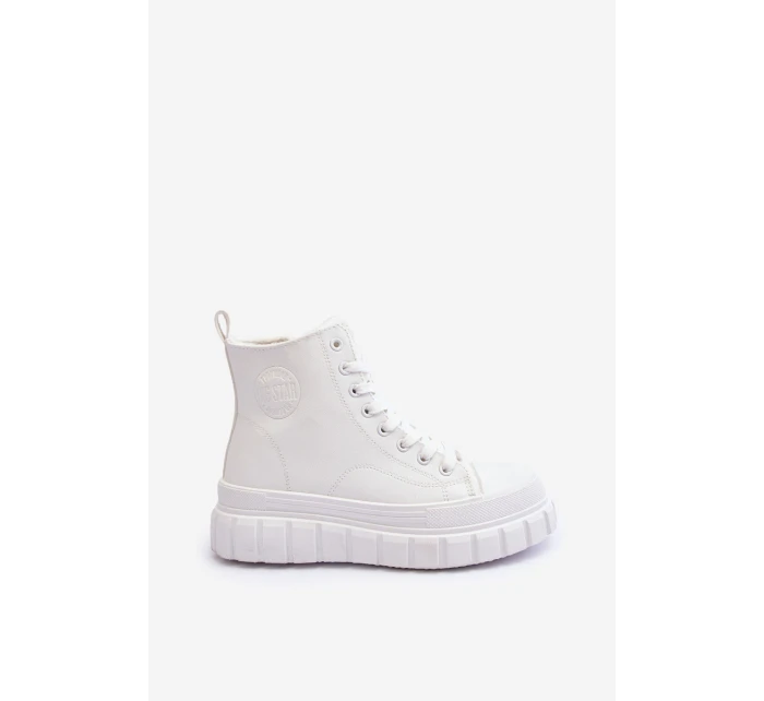 Kožené Tenisky Na Zip Big Star Bílé model 21634187 - Big Star Shoes Kožené Tenisky Na Zip Big Star Bílé model 21634187 - Big Star Shoes