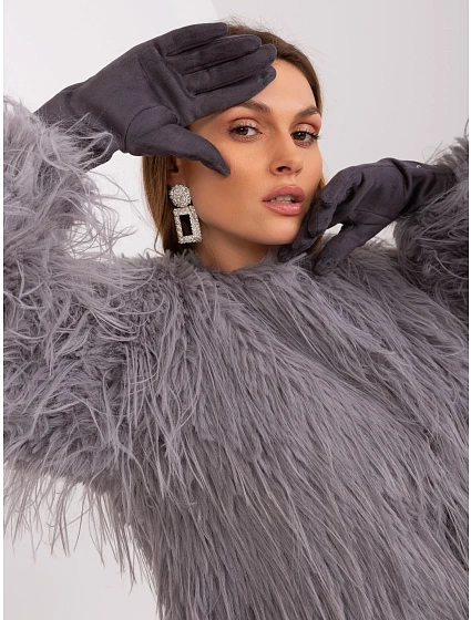 Rękawiczki AT RK model 19157961 ciemny szary - FPrice Rękawiczki AT RK model 19157961 ciemny szary - FPrice